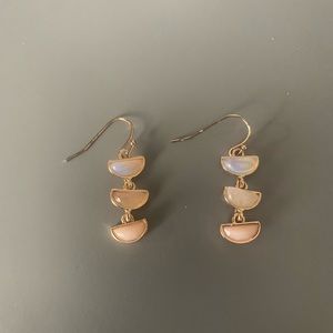 Blueish/Pink Dangling Earrings